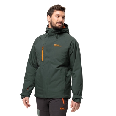 Jack Wolfskin Winter Jacket Troposphere Ins 2023 (waterproof, windproof, breathable) olive green Men