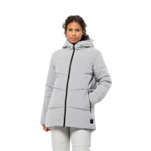 Jack Wolfskin Winter Coat Karolinger Long (warm, windproof, very water-repellent) light grey Women