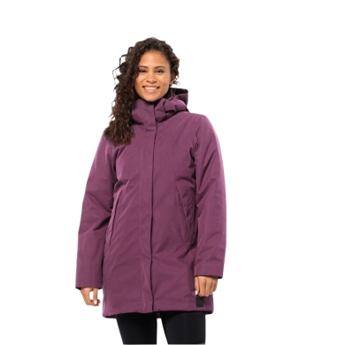 Jack Wolfskin Winter Coat Salier (removable hood, water and windproof) purple Ladies