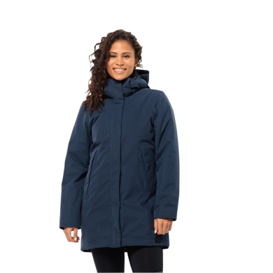 Jack Wolfskin Winter Coat Salier Coat (removable hood, water- and windproof) navy blue Women