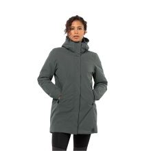 Jack Wolfskin Winter Coat Salier Coat (detachable hood, waterproof and windproof) dark green Women