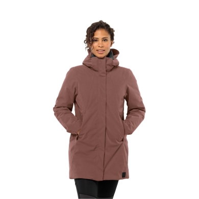 Jack Wolfskin Winter Coat Salier Coat (detachable hood, waterproof and windproof) reddish-brown Women