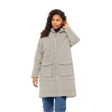 Jack Wolfskin Winter Coat White Frost Parka (windproof, water-repellent, breathable) light grey Women