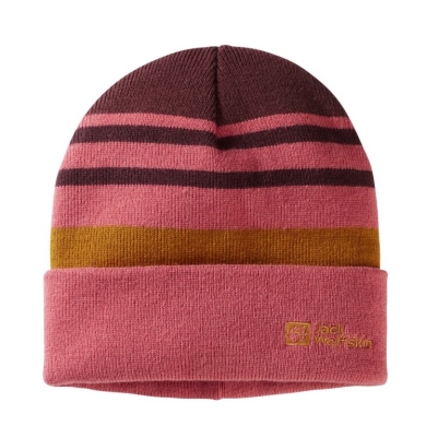 Jack Wolfskin Winter hat (Beanie) Stripy Knit - berrypink Girls