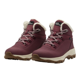 Jack Wolfskin Winter Shoes Everquest Mid Texapore (warm, waterproof, PFC-free) wine red ladies