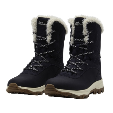 Jack Wolfskin Winter Shoes Everquest Snow High Texapore (warm, waterproof, PFC-free) navy blue Ladies