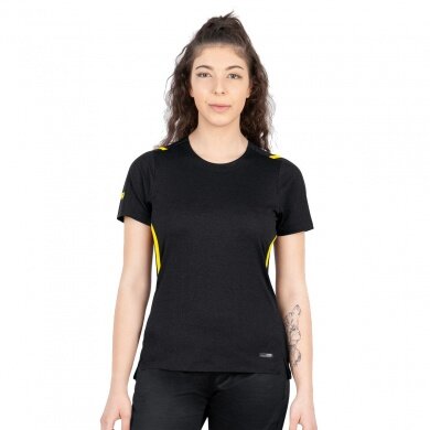 JAKO Sport-Shirt Challenge - Polyester-Stretch-Jersey - black/yellow Women