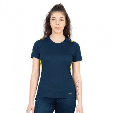 JAKO Sport-Shirt Challenge - Polyester-Stretch-Jersey - dark blue/yellow Women