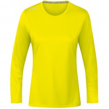 JAKO Sport Long Sleeve Shirt Run 2.0 (100% Polyester, breathable) yellow Women