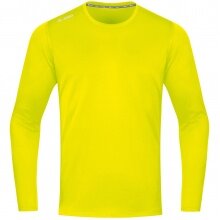 JAKO Sport Long Sleeve Shirt Run 2.0 (100% Polyester, breathable) yellow Men