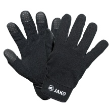 Jako Field Player Gloves Fleece (100% Polyester, quick-drying) black - 1 pair