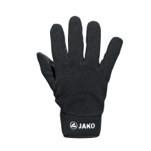 Jako Field Player Gloves Fleece (100% Polyester, quick-drying) black - 1 pair