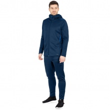 JAKO Leisure Suit Challenge with Hood (Jacket and Trousers, sporty cut) dark blue/royal Men