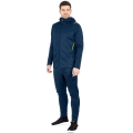 JAKO Leisure Suit Challenge with Hood (Jacket and Trousers, sporty cut) dark blue/yellow Men