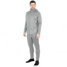 JAKO Leisure Suit Challenge with Hood (Jacket and Trousers, sporty cut) light grey Men