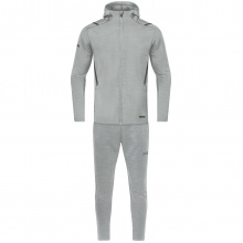 JAKO Leisure Suit Challenge with Hood (Jacket and Trousers, sporty cut) light grey Boys