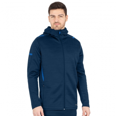 JAKO Leisure Jacket Challenge with Hood (100% Polyester) Dark Blue/Royal Men