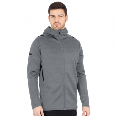 JAKO Leisure Jacket Challenge with Hood (100% Polyester) Dark Grey Men