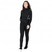 JAKO Leisure Suit Challenge with Hood (Jacket and Trousers, sporty cut) black/white Women