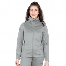 JAKO Leisure Jacket Challenge with Hood (100% Polyester) Light Grey Women