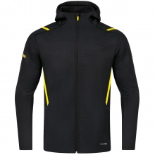 JAKO Leisure Jacket Challenge with Hood (100% Polyester) black/yellow Boys