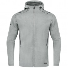 JAKO Leisure Jacket Challenge with Hood (100% Polyester) Light Grey Boys