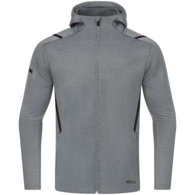 JAKO Leisure Jacket Challenge with Hood (100% Polyester) Dark Grey Boys