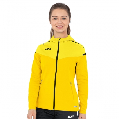 JAKO Hooded Jacket Champ 2.0 (100% Polyester) yellow Women