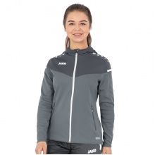 JAKO Hooded Jacket Champ 2.0 (100% Polyester) grey Women