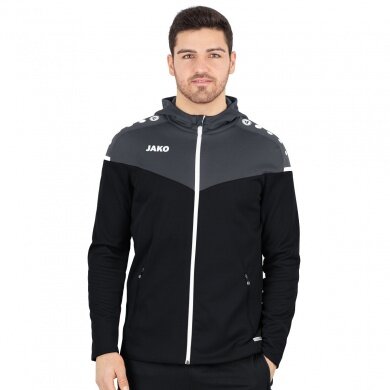 JAKO Hooded Jacket Champ 2.0 (100% Polyester) black Men