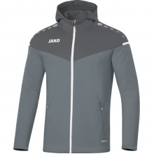 JAKO Hooded Jacket Champ 2.0 (100% Polyester) grey Kids