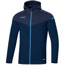 JAKO Hooded Jacket Champ 2.0 (100% Polyester) navy blue/light blue Kids