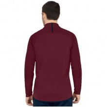 JAKO Long Sleeve Zip Top Challenge - Fleece Lining, Zipper - Burgundy Men