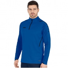 JAKO Long Sleeve Zip Top Challenge - Fleece Lining, Zip Fastening - Royal Blue Men