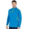 JAKO Long Sleeve Zip Top Challenge - Fleece Lining, Zip Fastening - Light Blue Men