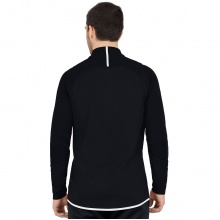 JAKO Long Sleeve Zip Top Challenge - Fleece Lining, Zip Fastening - Black/White Men