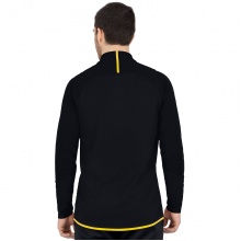 JAKO Long Sleeve Shirt Ziptop Challenge - Fleece Lining, Zip Fastener - Black/Yellow Men