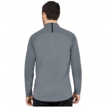 JAKO Long-sleeved Zip Top Challenge - Fleece Lining, Zip Fastening - Grey Men