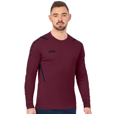 JAKO Long-sleeved shirt (Sweat) Challenge - optimal freedom of movement - burgundy Men