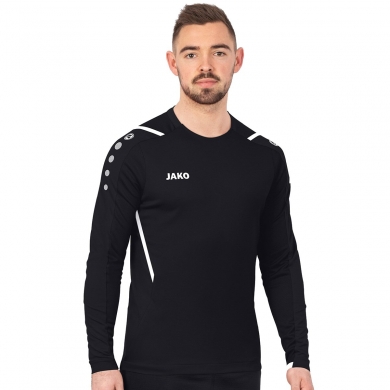 JAKO Long-sleeved shirt (Sweat) Challenge - optimal freedom of movement - black/white Men