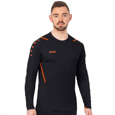 JAKO Long Sleeve Shirt (Sweat) Challenge - optimal freedom of movement - black/orange Men