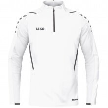 JAKO Long-sleeved Shirt Ziptop Challenge - Fleece lining, Zip fastening - white Boys