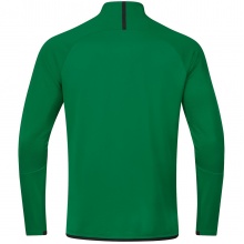 JAKO Long Sleeve Shirt Ziptop Challenge - Fleece Inside, Zip Fastener - Green Boys