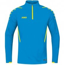 JAKO Long-sleeved Shirt Ziptop Challenge - Fleece Lining, Zip Fastening - light blue Boys