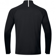 JAKO Long Sleeve Zip Top Challenge - Fleece Lining, Zip Fastening - Black/White Boys