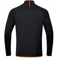 JAKO Long-sleeved Shirt Ziptop Challenge - Fleece lining, Zip zipper - black/orange Boys