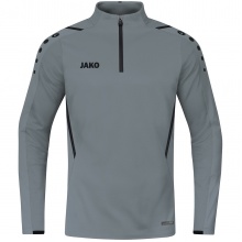 JAKO Long Sleeve Zip Top Challenge - Fleece Lining, Zipper - Dark Grey Boys