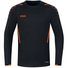 JAKO Long-sleeved shirt (Sweat) Challenge - optimal freedom of movement - black/orange Boys