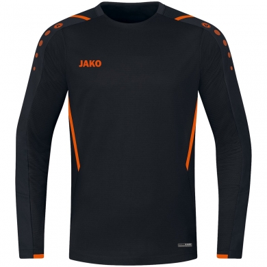 JAKO Long-sleeved shirt (Sweat) Challenge - optimal freedom of movement - black/orange Boys