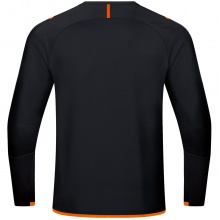 JAKO Long-sleeved shirt (Sweat) Challenge - optimal freedom of movement - black/orange Boys